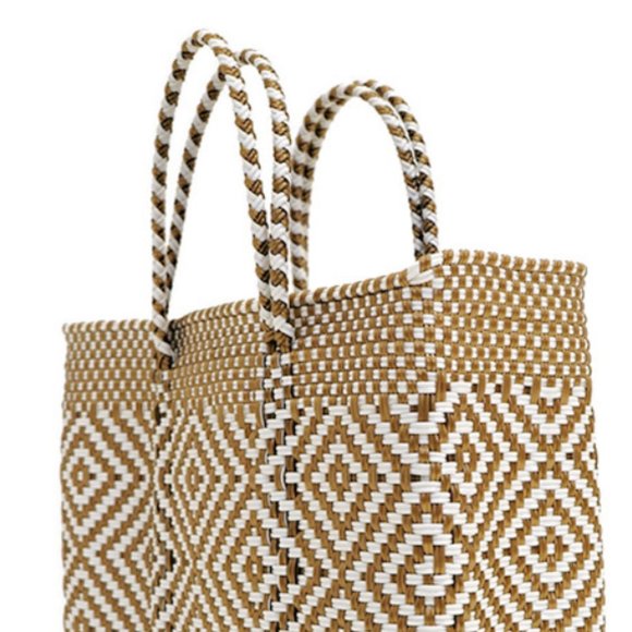 Mercado Bag Multi Diamond Gold x White Medium - Picture 5 of 5